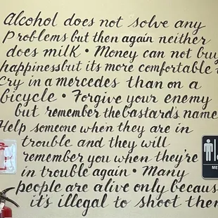 I loved all the little quotes they have painted through restaurant!  (This was my favorite.  )