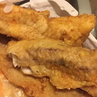 The fish was greasy and soggy. The mac n cheese was stuck to the wax paper under the fish and equally a greasy. Scared of the greens.