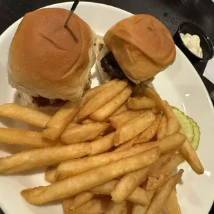 Sliders and fries