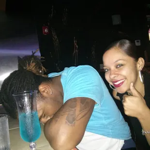 Monique(bartender) she made him one too many... He Gone NITENITE LOL