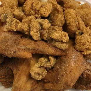 a plate of fried food