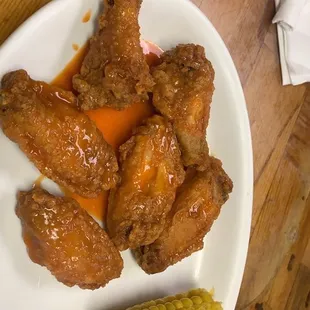 Hot Wings With A Side Of Corn