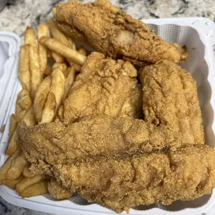 fish and chips, food