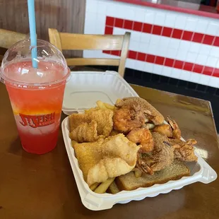 3 Item Fish Combo JJ&apos;s Fresh Squeezed Lemonade
