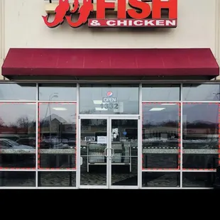 the front of the restaurant