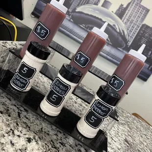 Sauces/Seasonings for purchase.