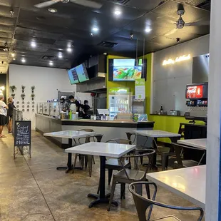 Inside from the entrance