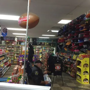 the inside of a liquor store