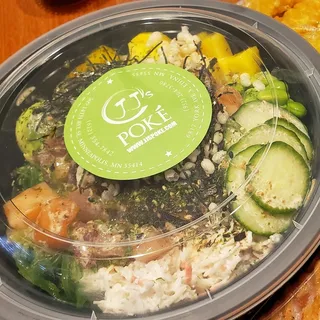 Create Your Own Medium Poke Bowl with 2 Scoops Protein