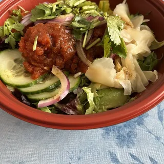 Create Your Own Large Poke Bowl with 4 Scoops Protein