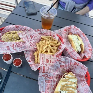 Spread with fries