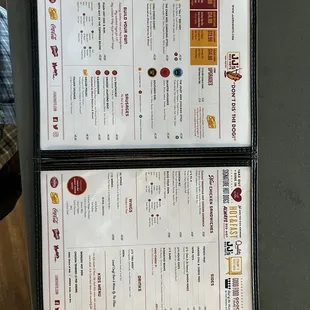 Paper menu