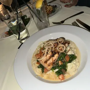 Salmon and risotto