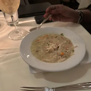 Chicken gnocchi soup