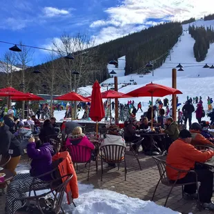 LIKE THE ST MORITZ SCENE IN THE PINK PANTHER, JJ&apos;s is the place to watch black diamond skiers &amp; Olympians barrel down for pitcher beer