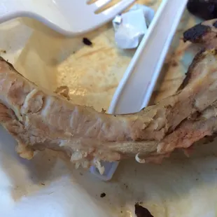 My boiled ribs.  No smoke ring at all