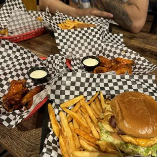 Bacon chicken sandwich. 6 pc wings