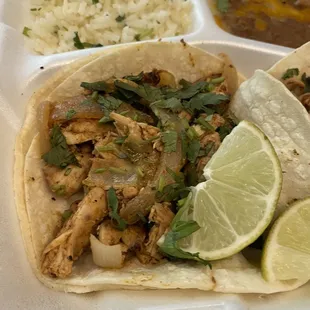 Chicken tacos