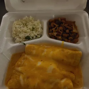 Brisket enchiladas with chipotle sauce