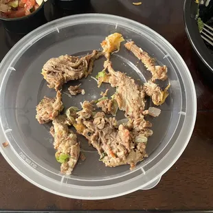 This is the huge pile of fat I had to dig around to get to the meat. Definitely won't go again.