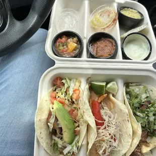 3 Order of 3 Premium Tacos sauces
