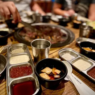 Condiments to go with the meat