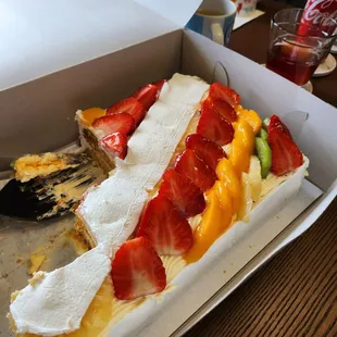 1/4 sheet fruit cake, no cake