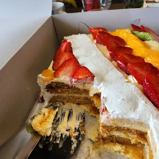 1/4 sheet fruit cake without cake, only crispy part