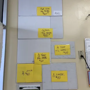 Sizes of cake available and pricing 7.10.21