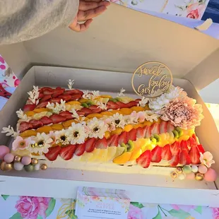 Bought the cake and decorated ourselves.