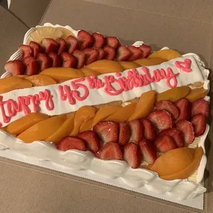 The 1/4 quarter size cake $ 35 since it's full cookie/pastry instead of half and half, aka cookie &amp; cake. Cost more 7.10.21