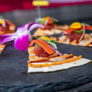 a variety of appetizers