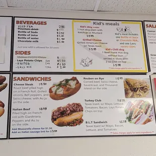 Beverages and Sandwiches