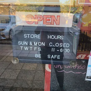 Store hours