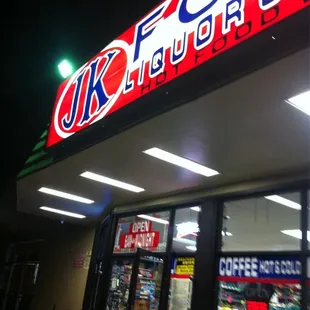 Out side the front of the store