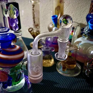 What&apos;s included:   - Fully Fused Honeycomb Pattern Terp Slurper - 14mm    - Male - Marble carb cap - Terp Pearls. Current price : $29.99
