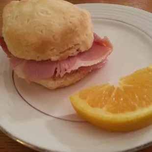 Country ham and biscuit