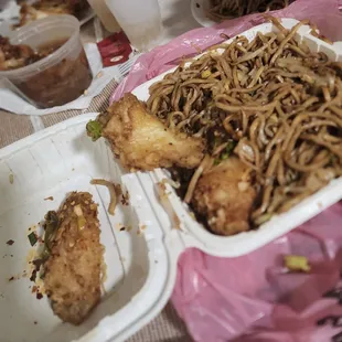 Noodles no shrimp or rice