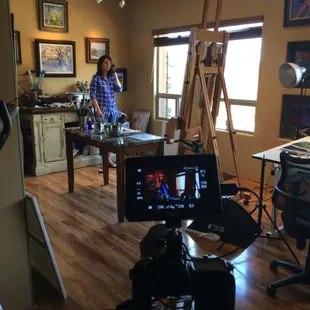 On location with Diana Madaras in Tucson shooting a video about her book.  Jeff Landers of JL Images