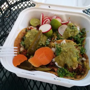 3 tacos regular, 1.25$ each and delicious!