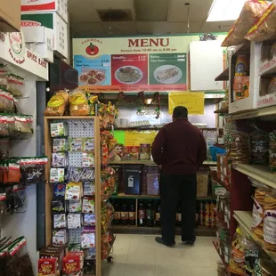 Mini taqueria in the back of the store