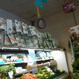 a produce section in a grocery store