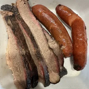 Beef brisket &amp; hot links