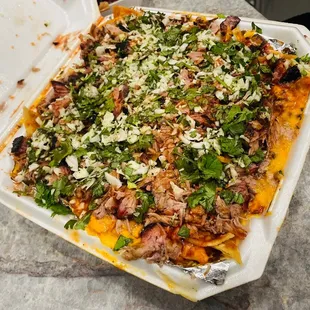 Pulled pork nachos