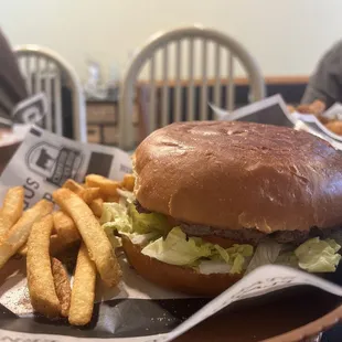 Avocado burger combo