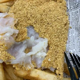 Raw fried fish