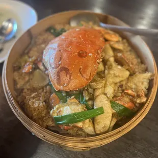 Crab with sticky rice