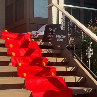 Our agents rolled out the red carpet, literally, for this new home buyer!