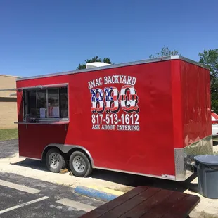 a red food truck
