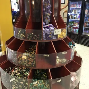 a display of candy